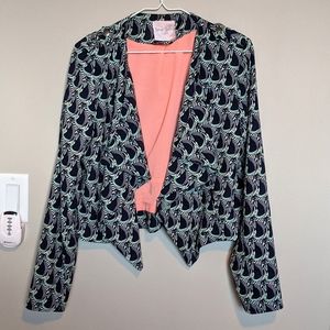 Romeo and Juliet Couture Fox waterfall blazer